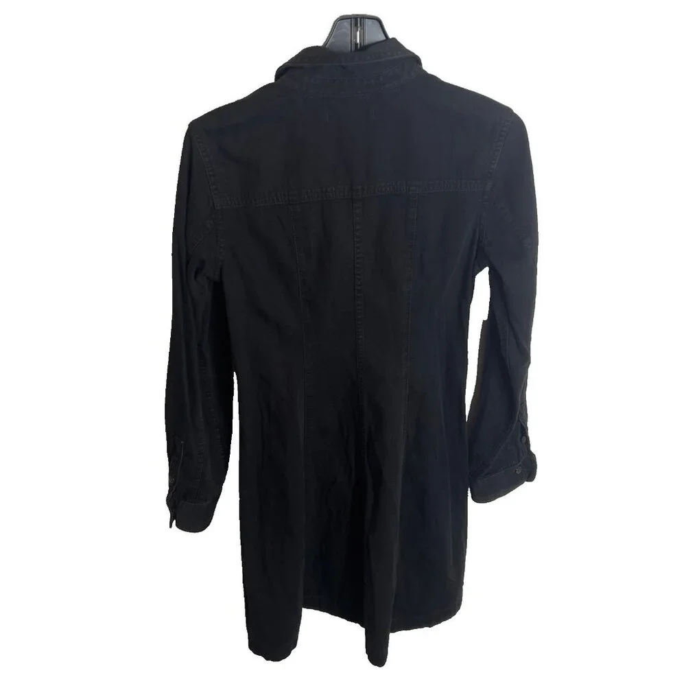 Madewell $128 Denim Seamed Mini Dress in Washed Black Size 00 NT920 - Picture 7 of 7